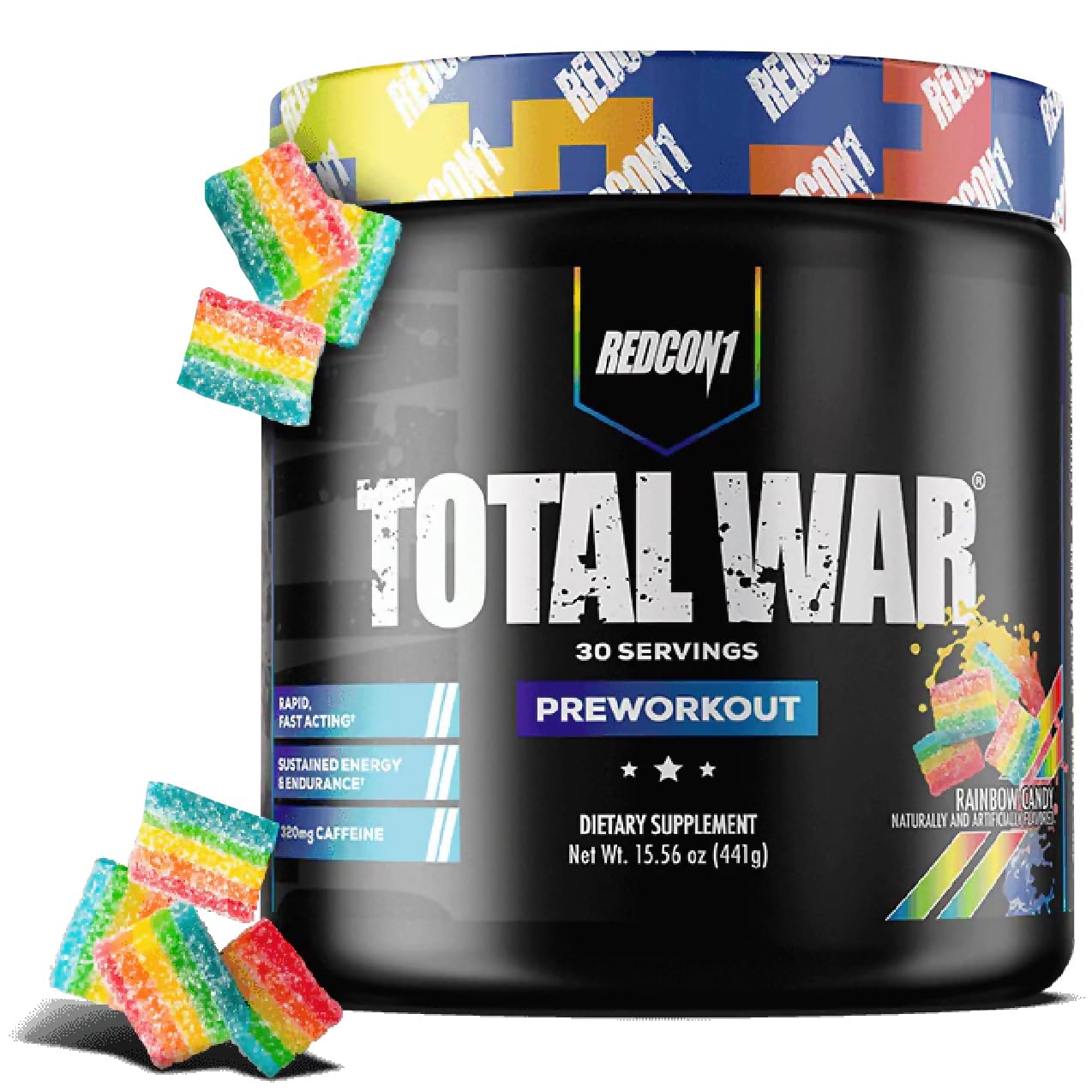 Total War High-Stim Pre-Workout, Rainbow, 30 Servings