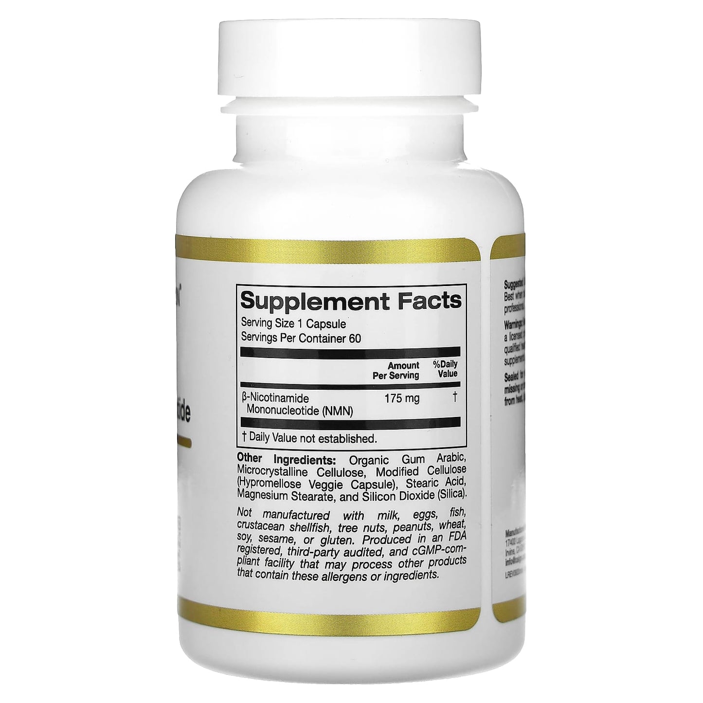 Supplement bottle with label showing 'Supplement Facts' on a white background