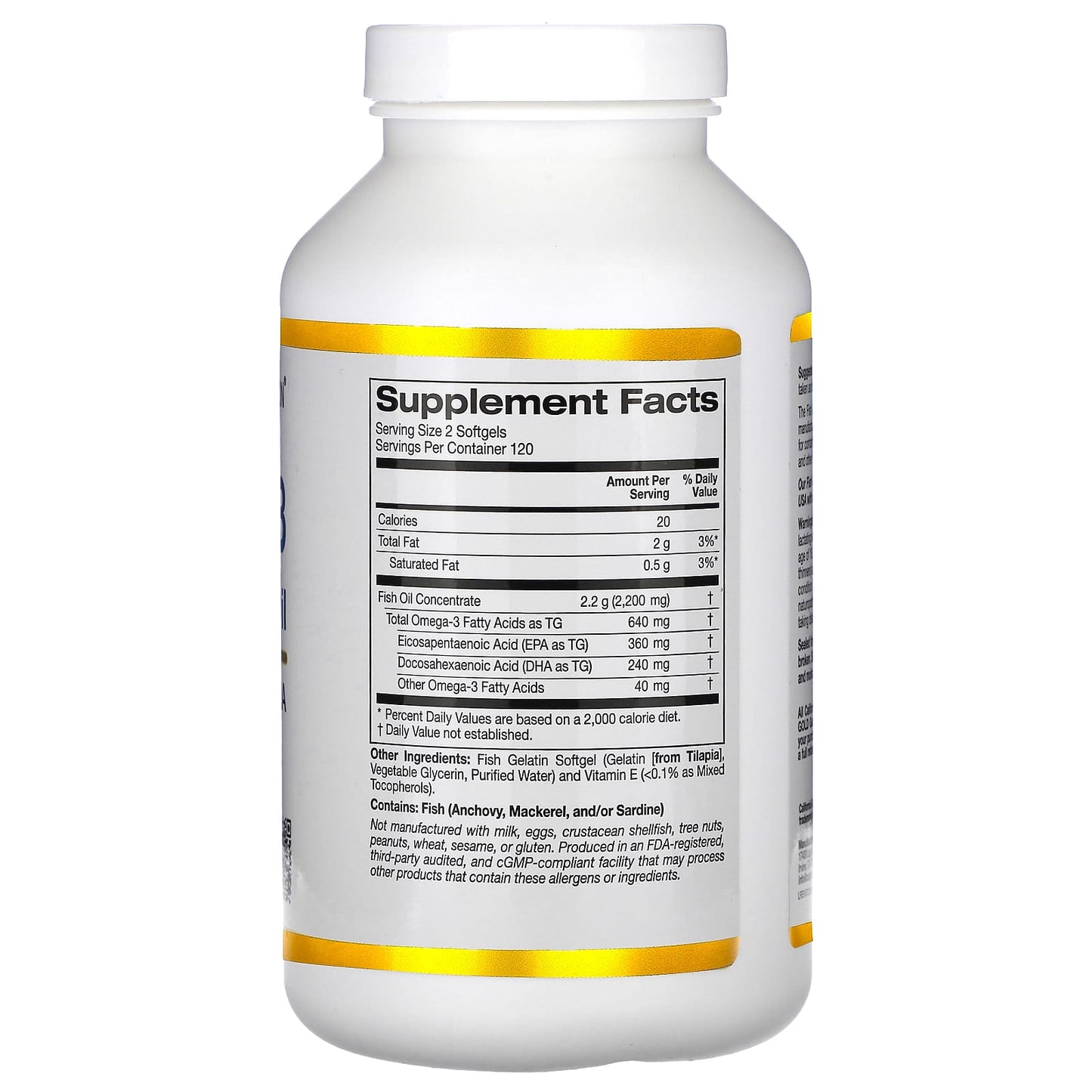 Supplement bottle with a label showing 'Supplement Facts' on a white background