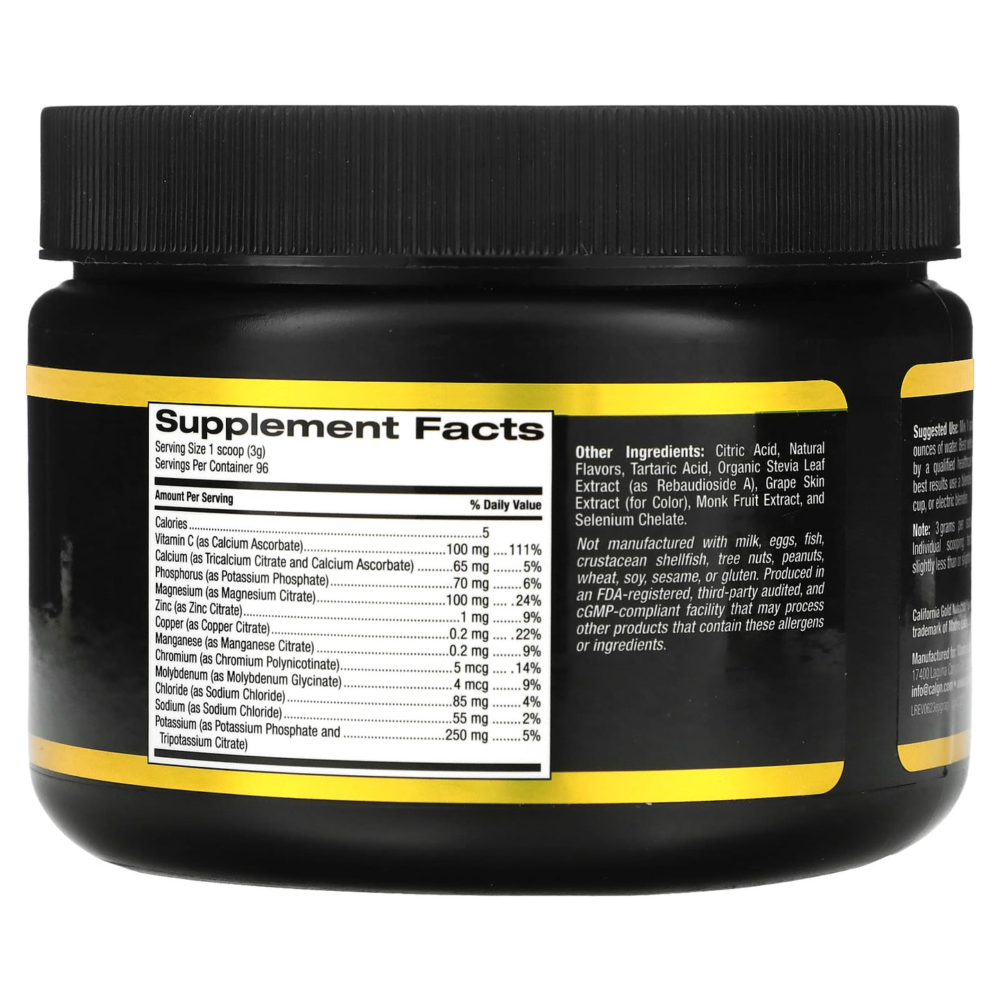 California Gold Nutrition, Sport, Electrolyte Powder, Natural Grape, 10.15 oz (288 g)