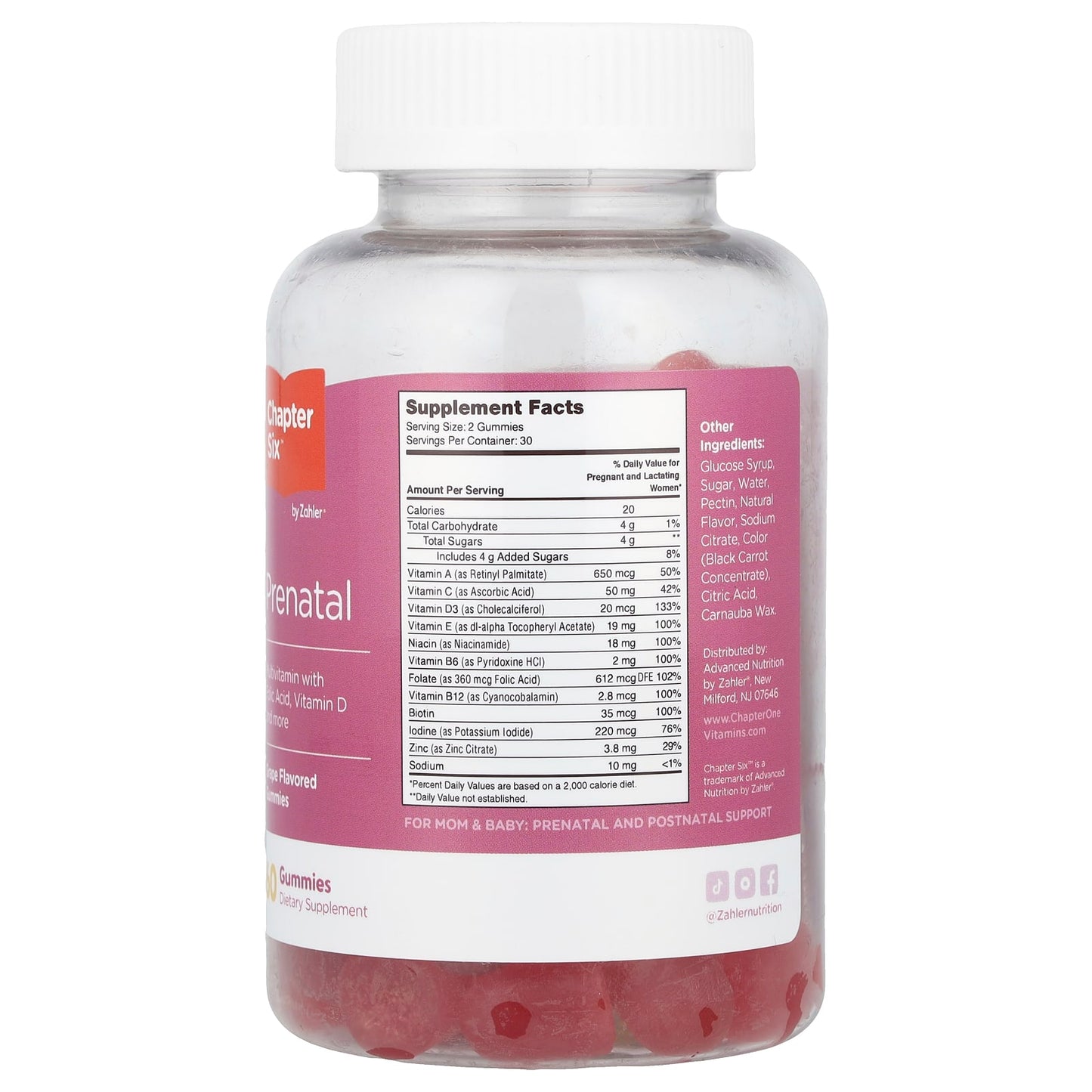 Supplement bottle with label on a white background