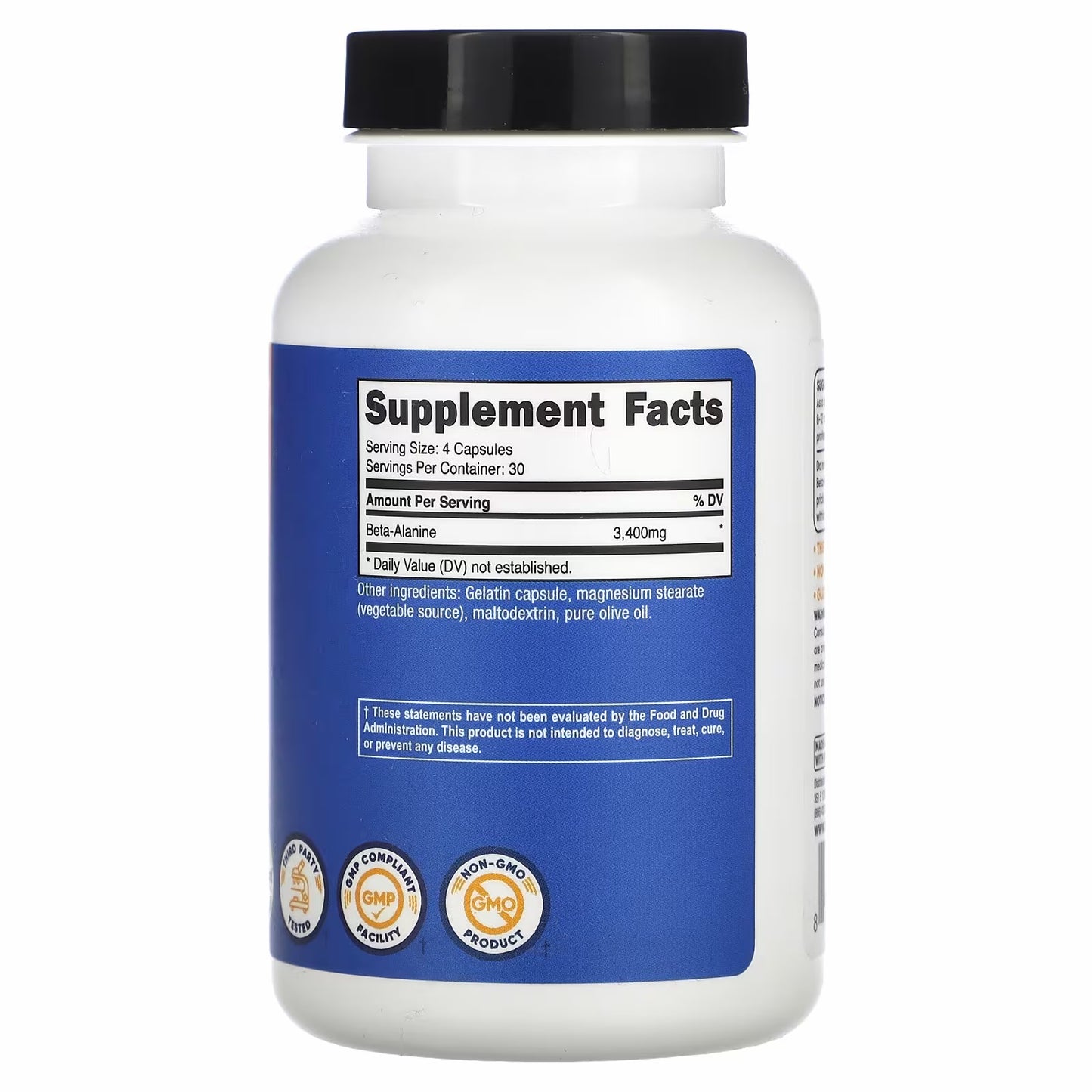 Nutricost
Beta-Alanine, 120 Capsules (850 mg per Capsule