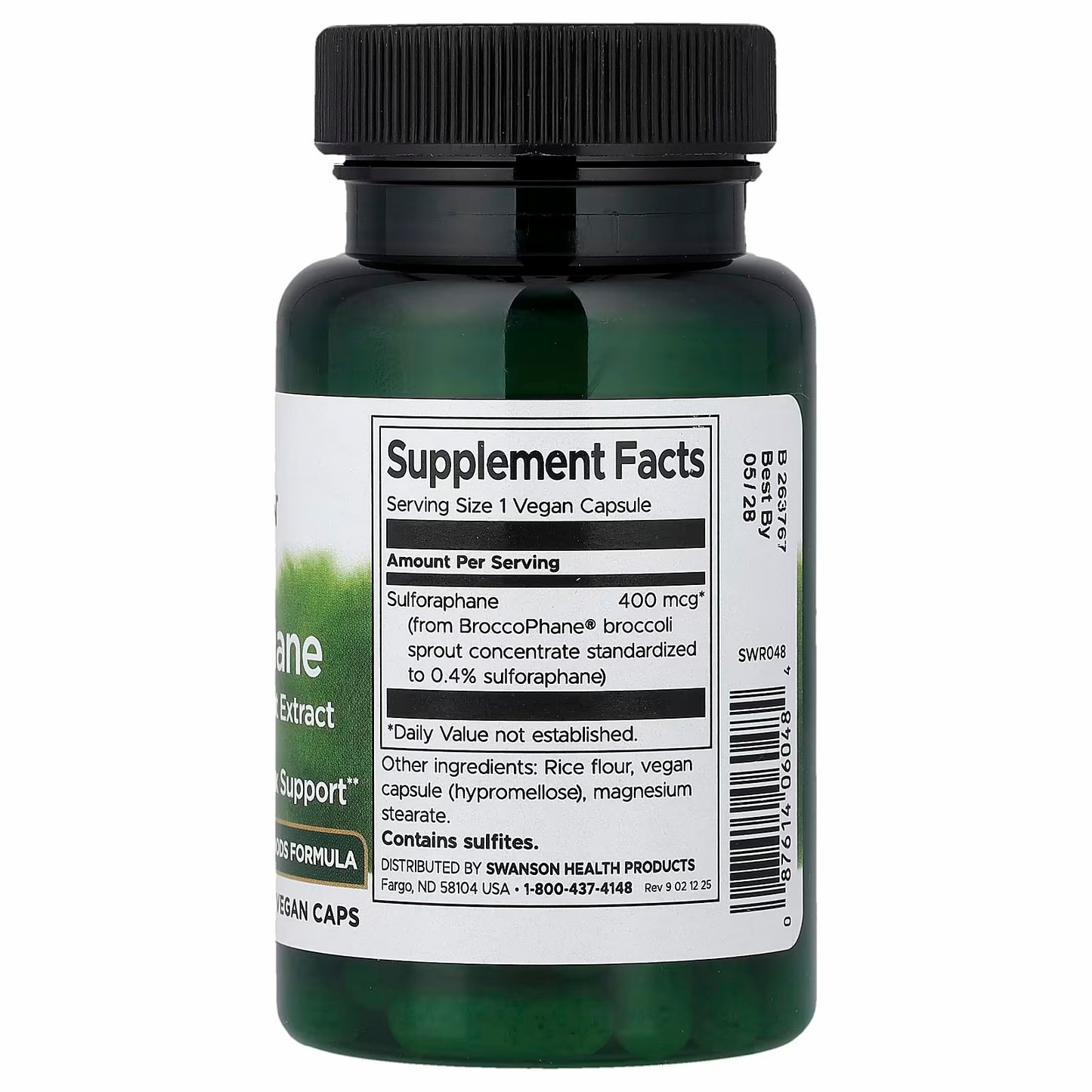 Swanson
Sulforaphane from Broccoli Sprout Extract, 400 mcg, 60 Vegan Caps