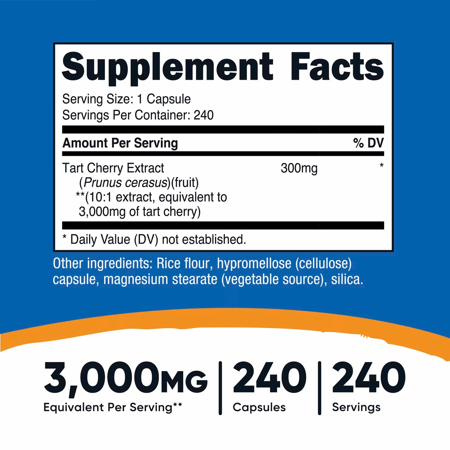 Nutricost Sour Cherry, 240 Capsules (300 mg per Capsule