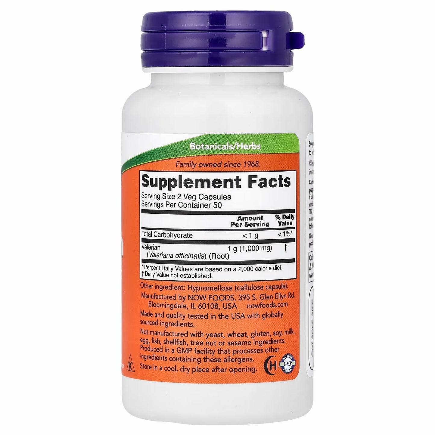 NOW Foods Valerian Root, 100 Veg Capsules (500 mg per Capsule)