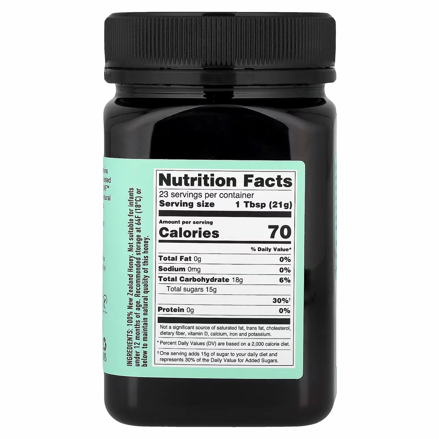 Egmont Honey Manuka Honey, Raw & Unpasteurized, UMF™10+, MGO 265+, 17.6 oz (500 g)