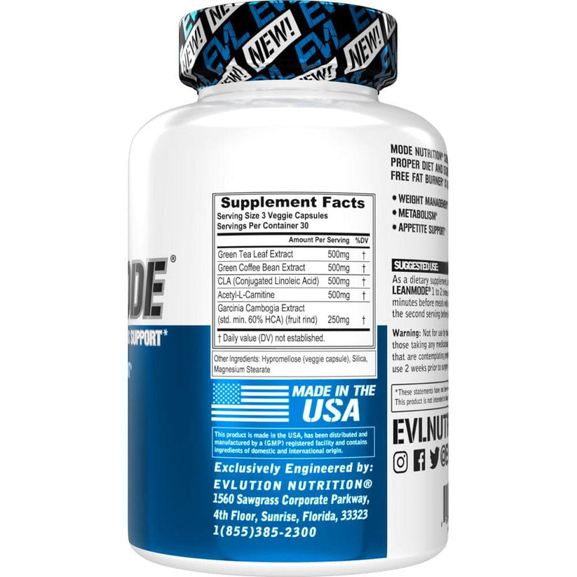 Supplement bottle with label showing 'Made in the USA' and 'Evil Nutrition' branding.