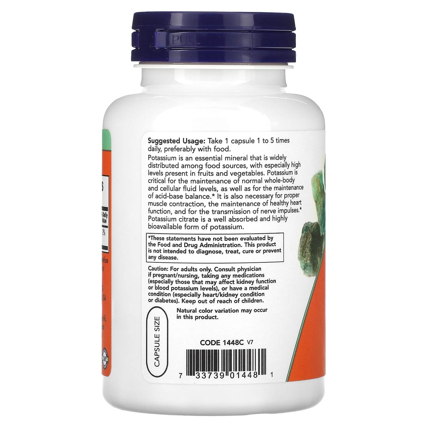 Vitamin supplement bottle with label on a white background