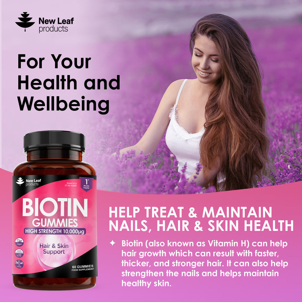 Gummies de biotine et vitamine B7 New Leaf
Pour 1 mois