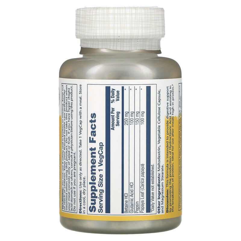Supplement bottle with label on a white background