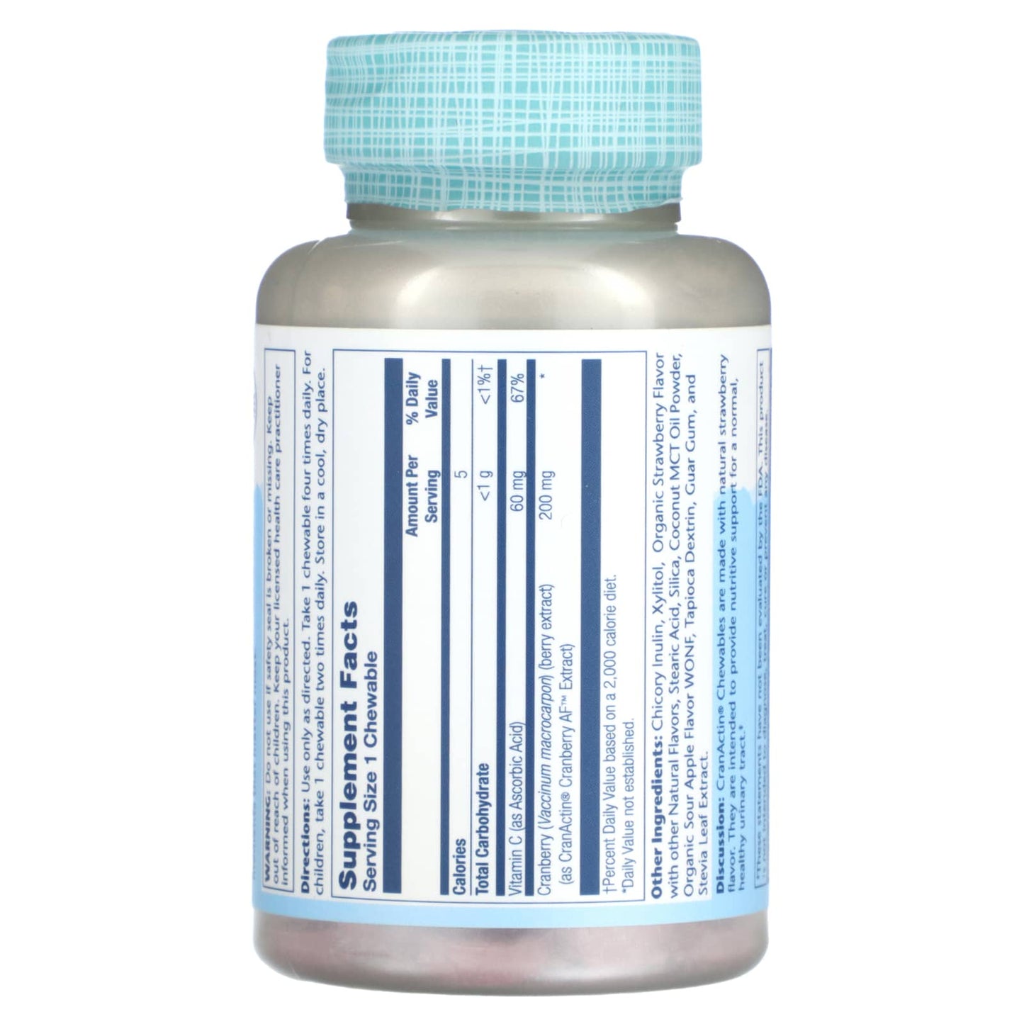 Solaray, Cranactin, Chewables,Cranberry 200 Mg, 60 Chewables