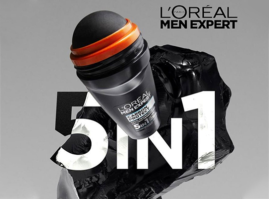 L'Oréal Men Expert Carbon Protect Déodorant Anti-Transpirant 5-en-1 Roll-On 50ml