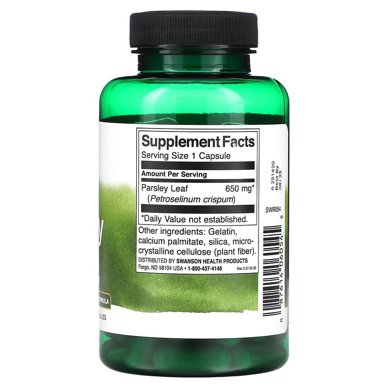 Swanson, Parsley, 650 mg , 90 Capsules