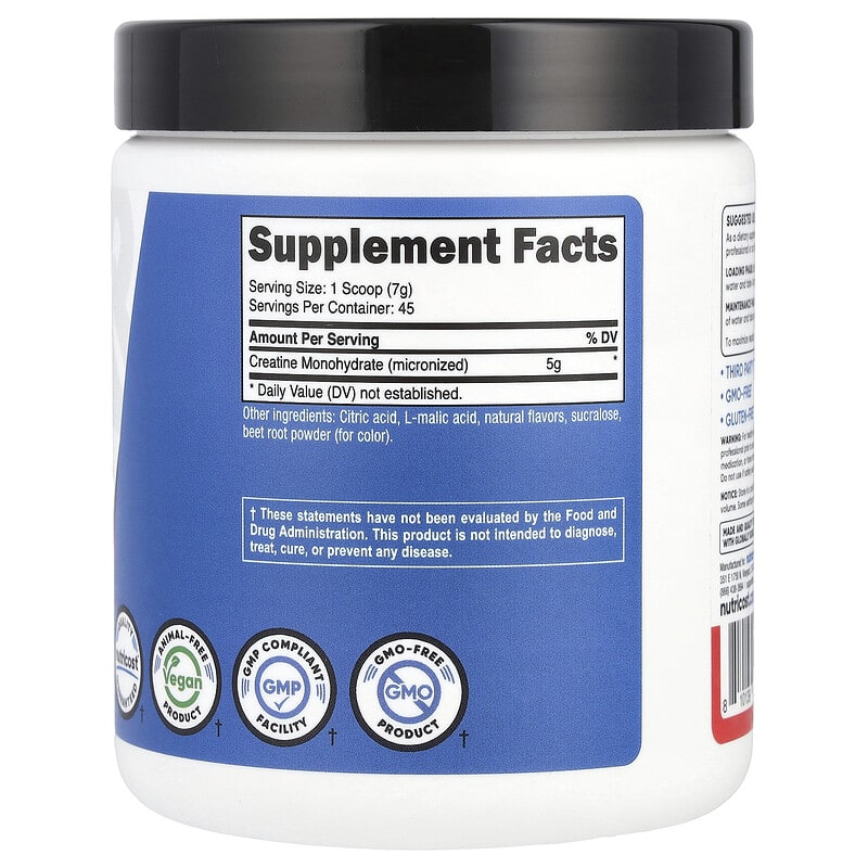 Nutricost, Performance, Créatine Monohydrate, Fruit Punch, 10,7 oz (300 g)