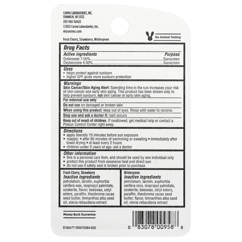 Carmex, Daily Care®, Moisturizing Lip Balm, Variety, SPF 15, 3 Pack, 0.15 oz (4.25 g) Each