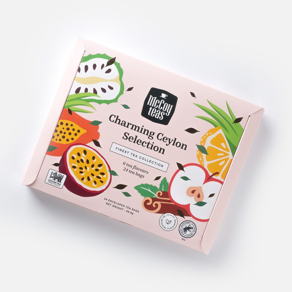 Collection de thés Maccoy Charming Ceylan 6 saveurs de thé 24 sachets de thé