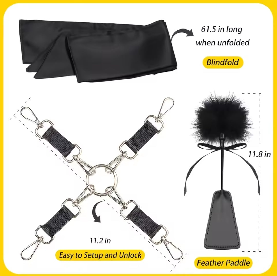 IOPCS Ensemble de Bondage Fétichiste Bondage Sexuel
Jeux BDSM Bondage Jouets Sexuels pour Femmes Jouets Sexuels du Cou au Poignet