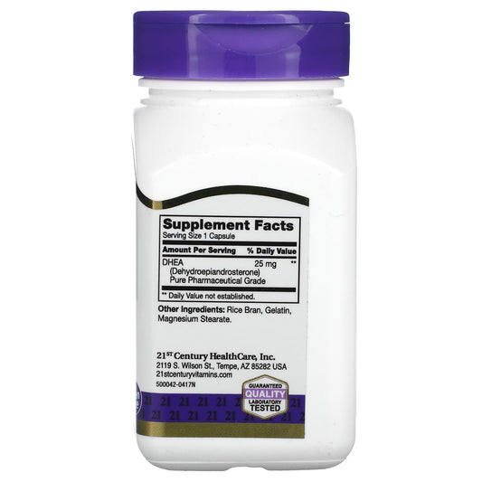 21st Century DHEA 25 Mg Capsules, 90 Count for immunity support
