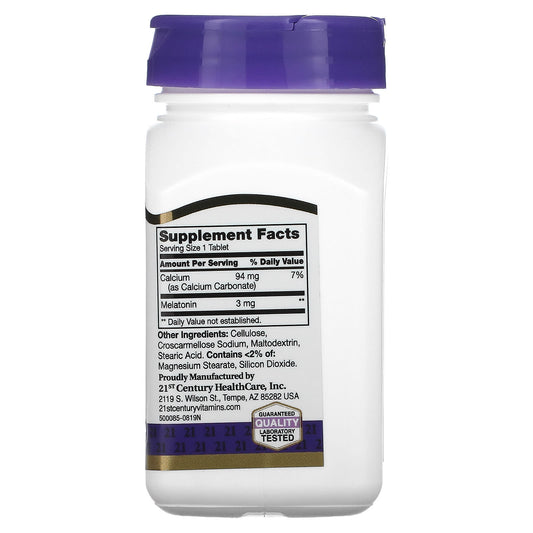 21st Century Melatonin 3 Mg Tablets, 90 Count