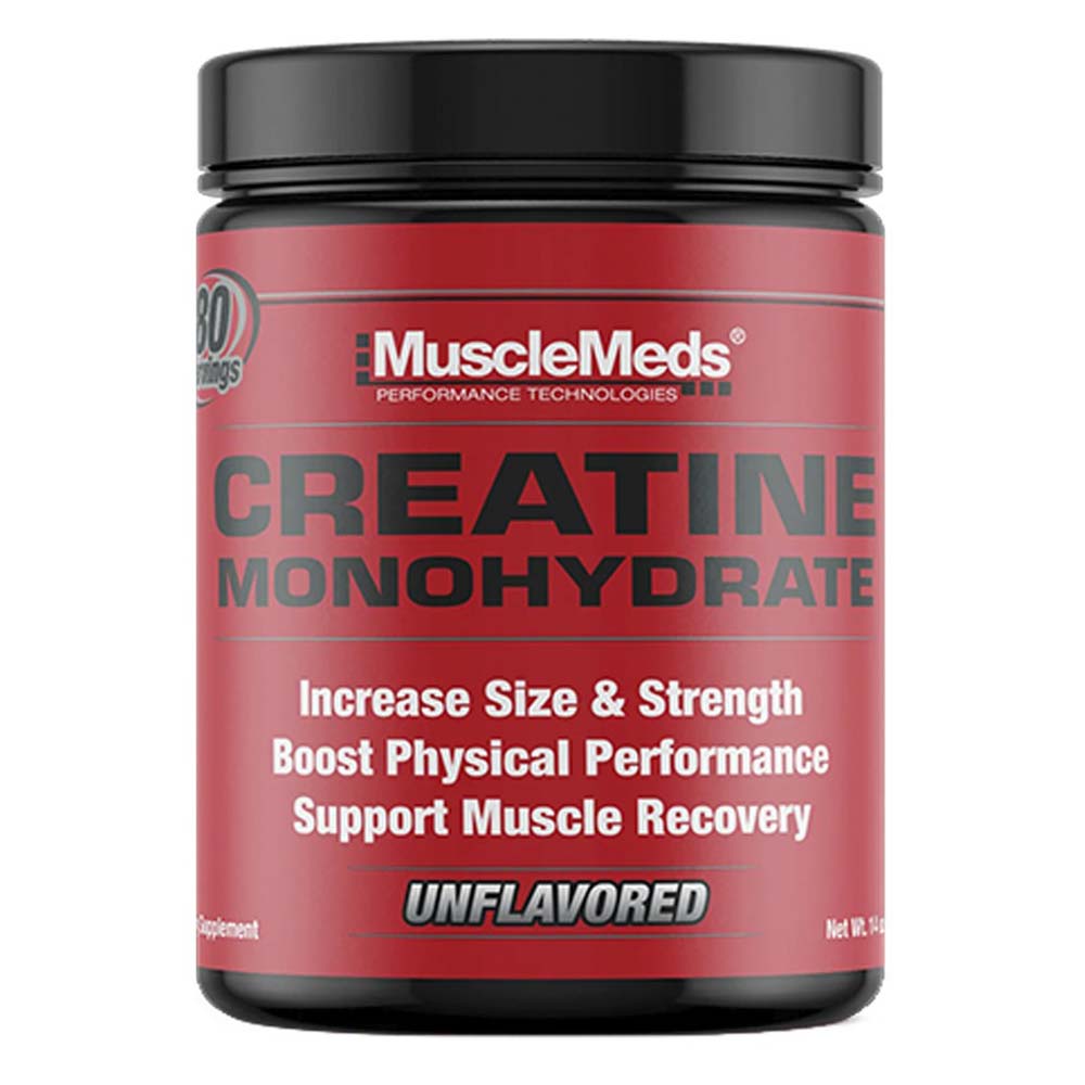 Créatine Monohydrate Pure Force Maximale MuscleMeds, Sans Arôme 80 portions