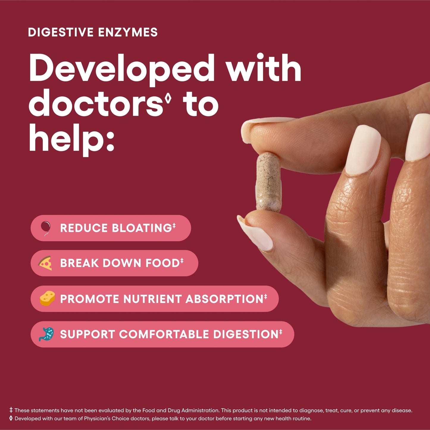 Physician's Choice Digestive Enzymes: 60 Capsules