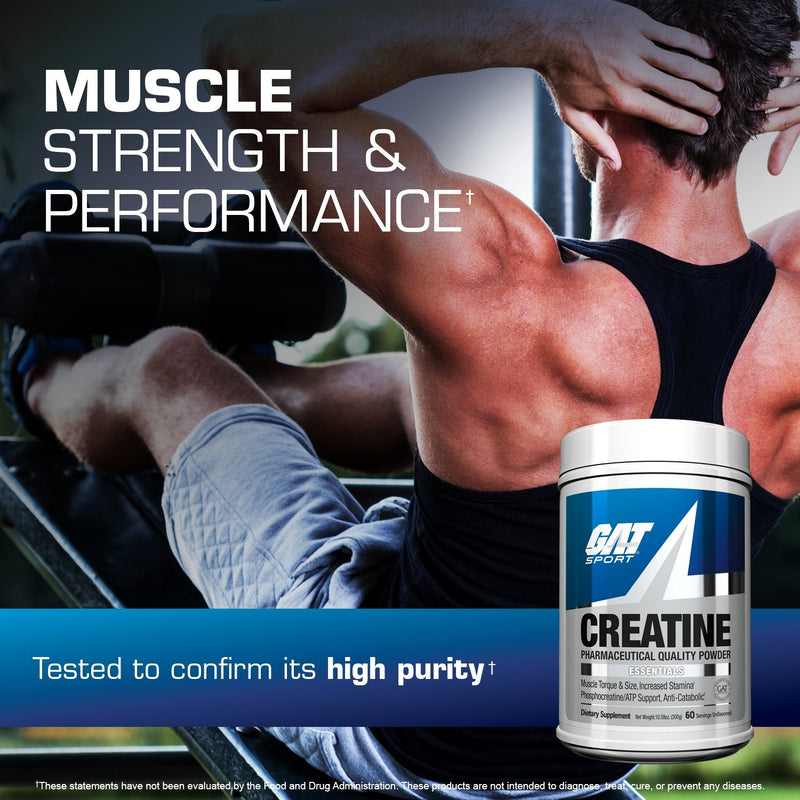 Créatine Micronisée Pure GAT : Absorption Maximale, Sans Ballonnements 200 Portions