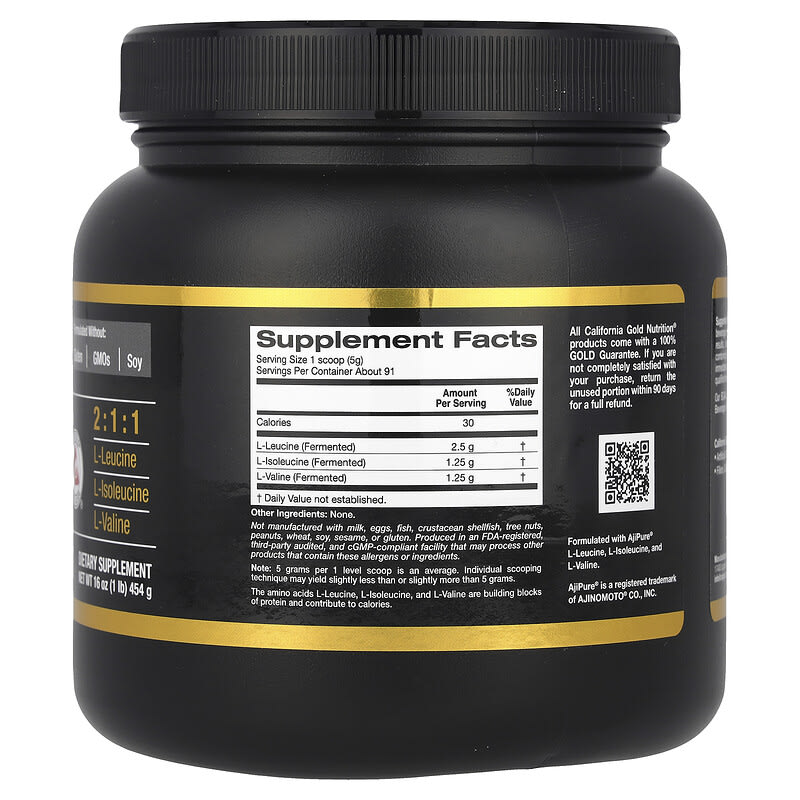 CGN, AjiPure®, 🏋️ BCAA Powder: Build Muscle & Recovery (454g / 91 Servings)