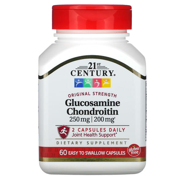 Bottle of 21st Century Glucosamine Chondroitin supplement on a white background