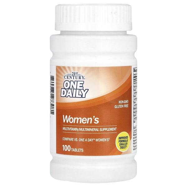 Bottle of One A Day Women's multivitamin supplement on a white background