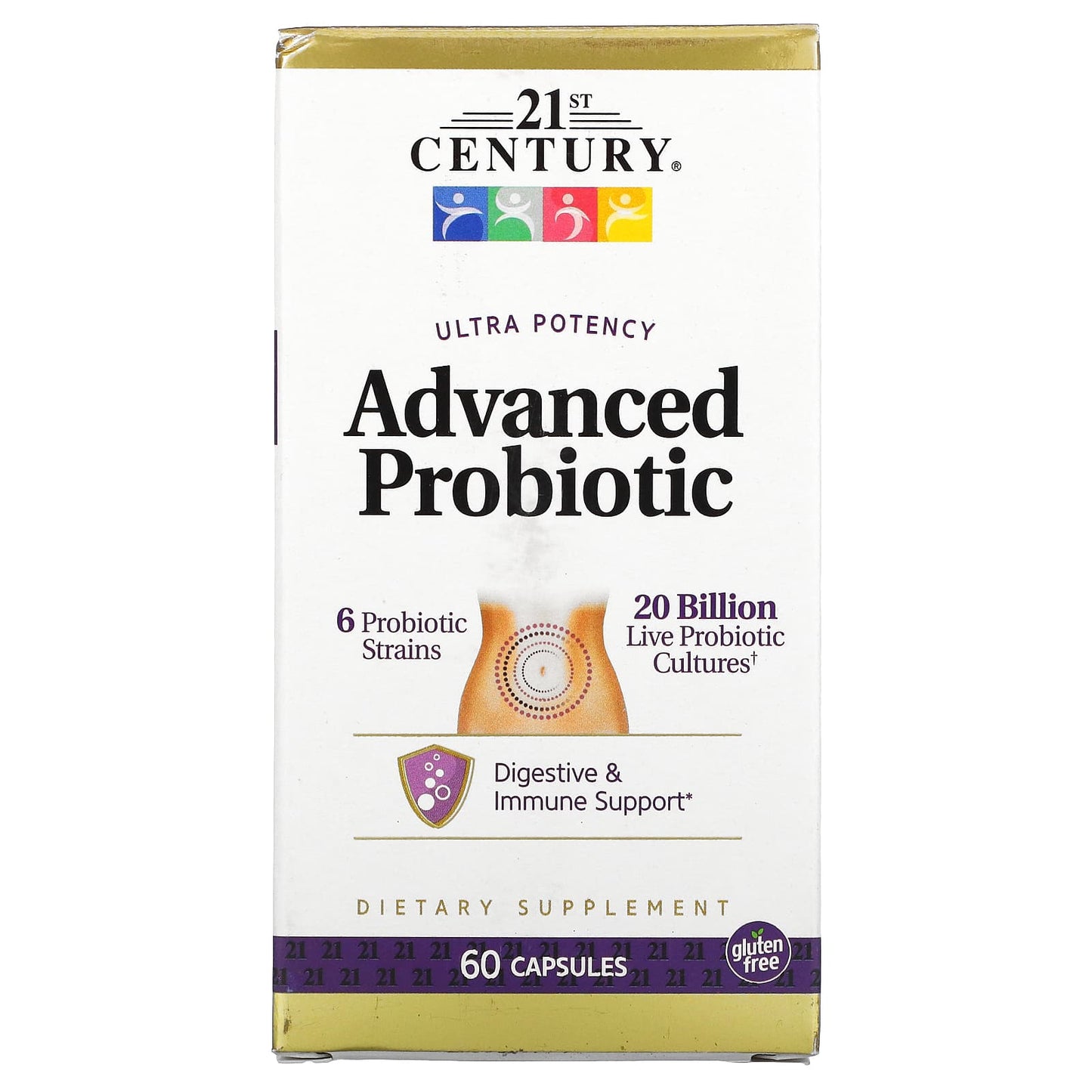 21st Century Advanced probiotic caps 60s for digestive and immune system