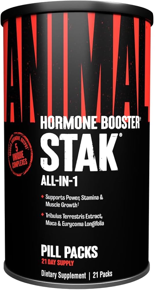 Natural Testosterone Support Animal Hormone Stack, 21 Packs