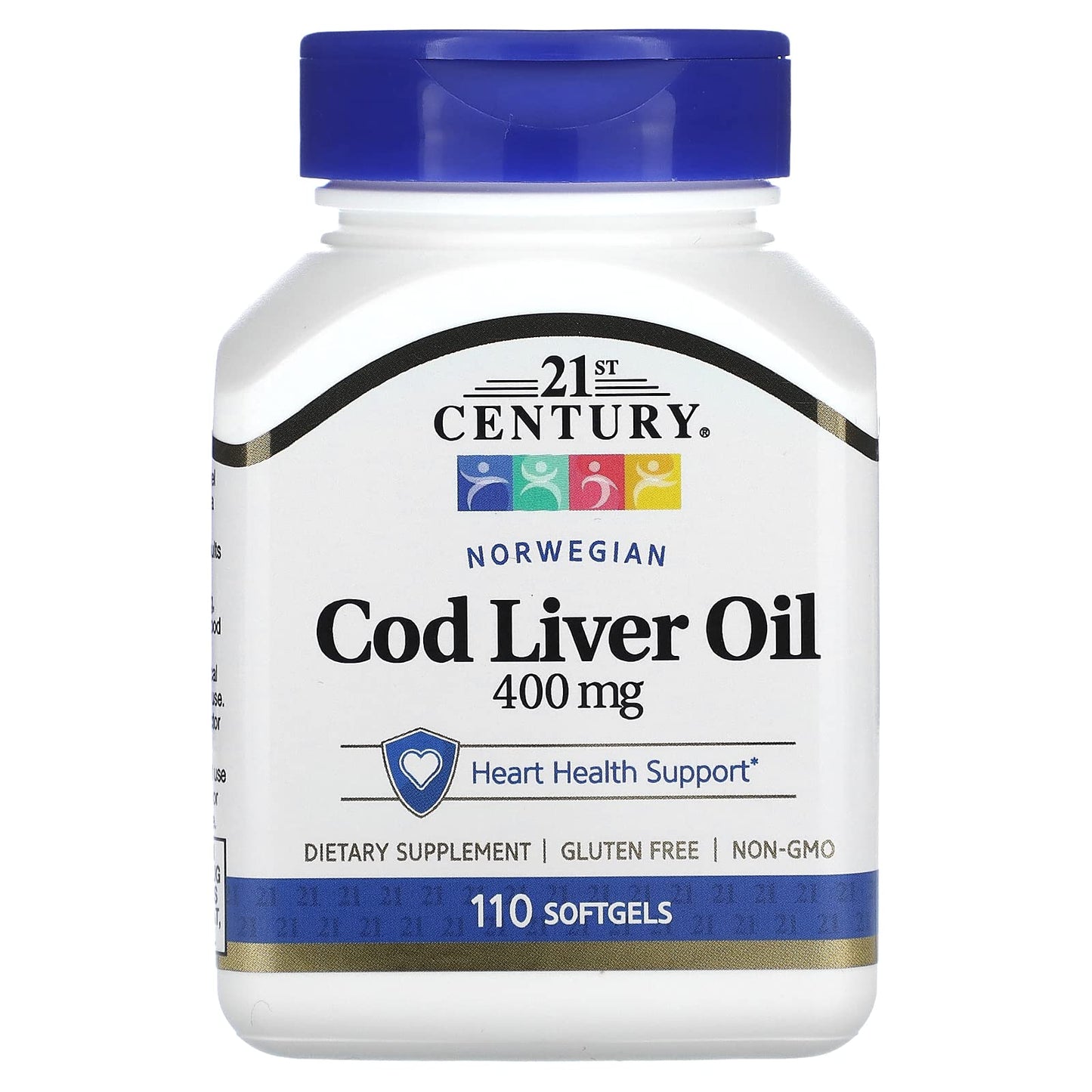 21ST Century NORWEGIAN COD LIVER OIL 110 SOFTGELS for healthy heart support