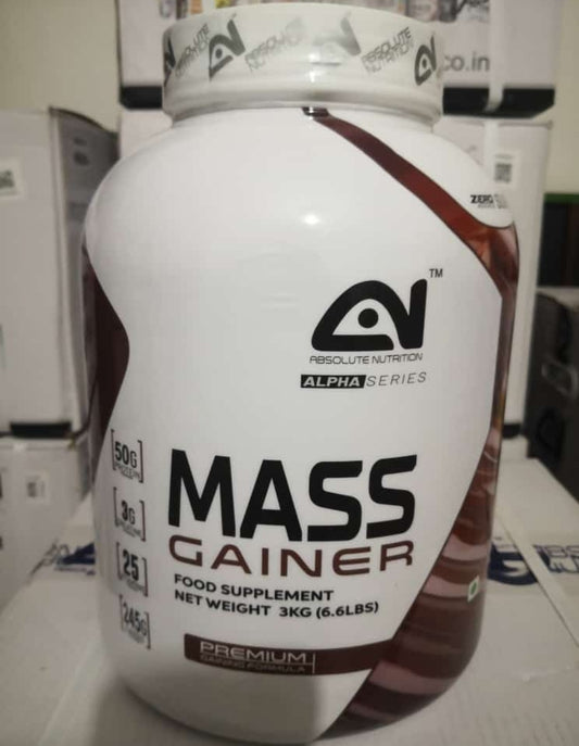 Absolute Nutrition’s Alpha Series Mass Gainer 3kg vanilla flavor