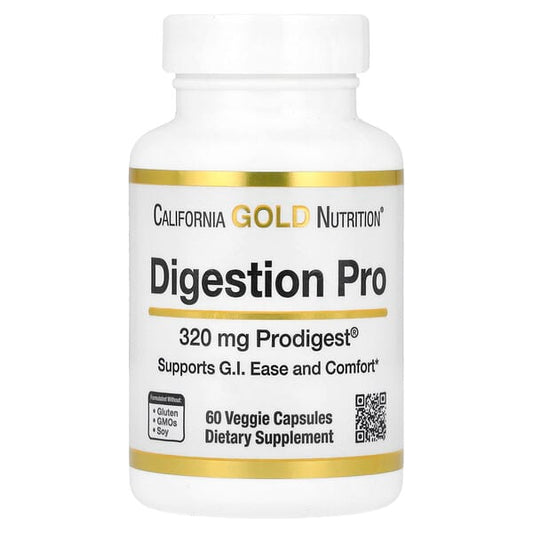 California Gold Nutrition Digestion Pro supplement bottle on a white background