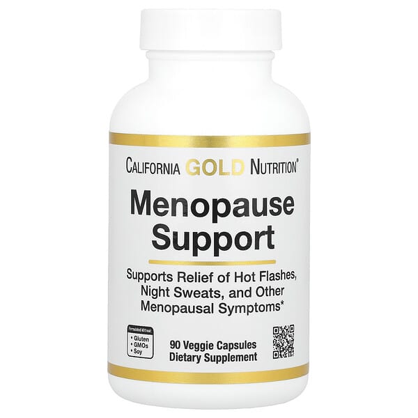 California Gold Nutrition Menopause Support supplement bottle on a white background