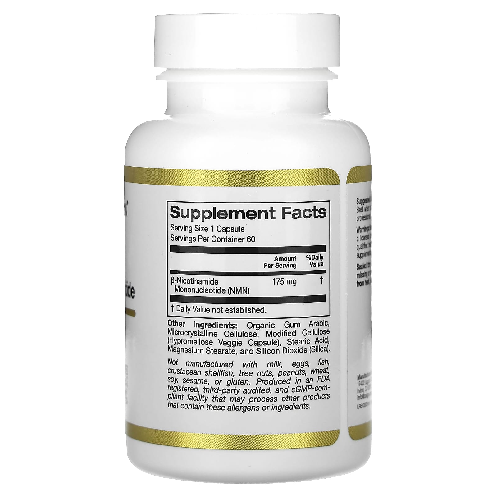 Supplement bottle with label showing 'Supplement Facts' on a white background
