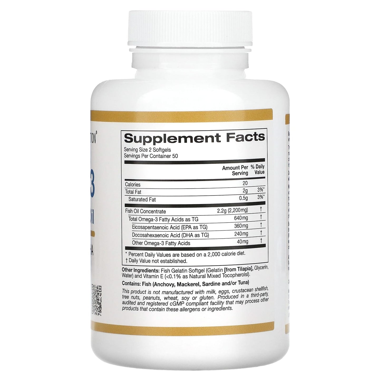 Supplement bottle with label showing 'Supplement Facts' on a white background