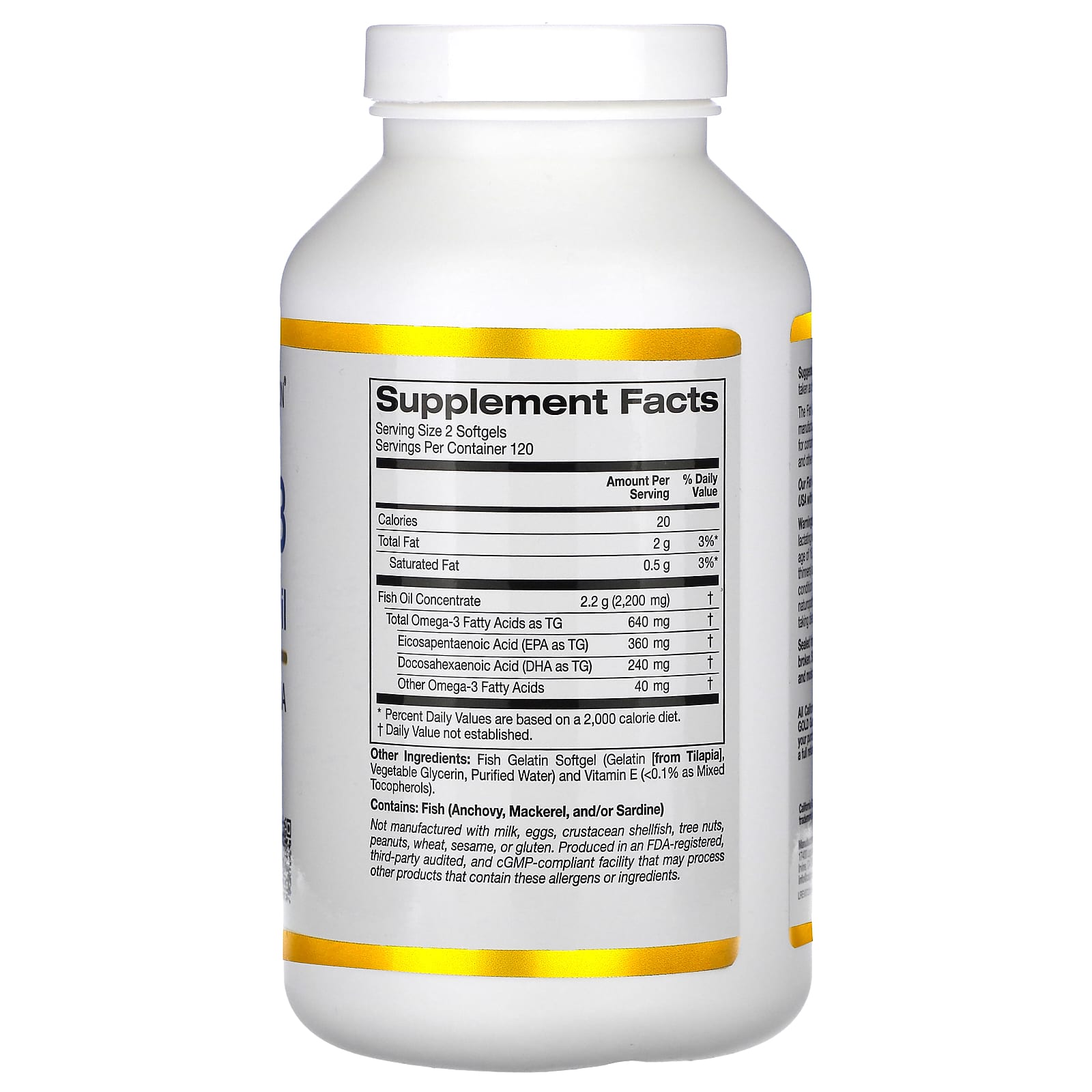 Supplement bottle with a label showing 'Supplement Facts' on a white background