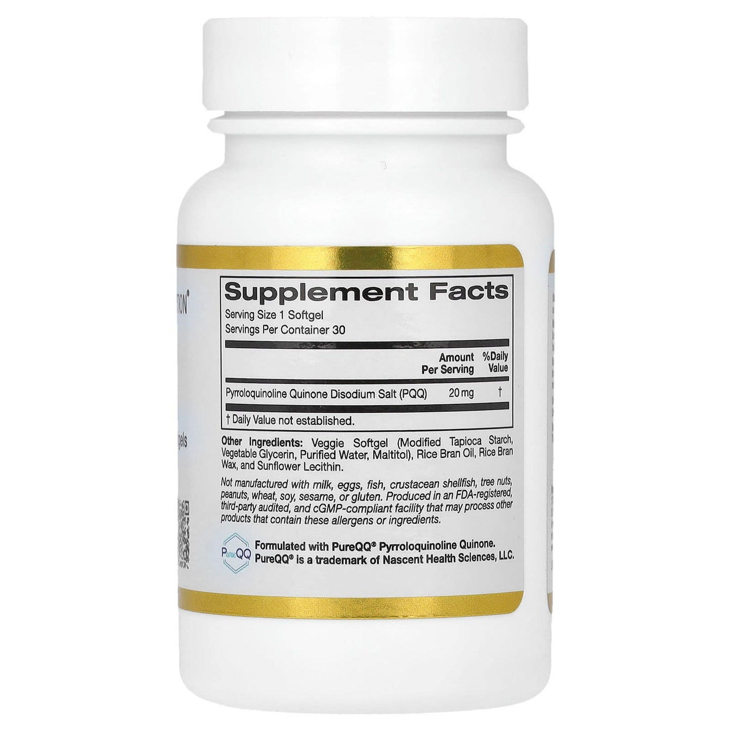 Supplement bottle with 'Supplement Facts' label on a white background