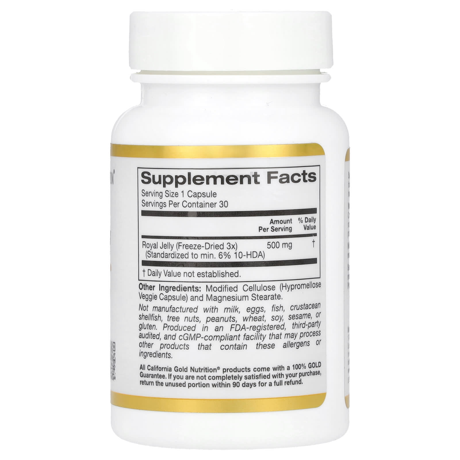 California Gold Nutrition, Royal Jelly, 500 Mg, 30 Veg Caps
