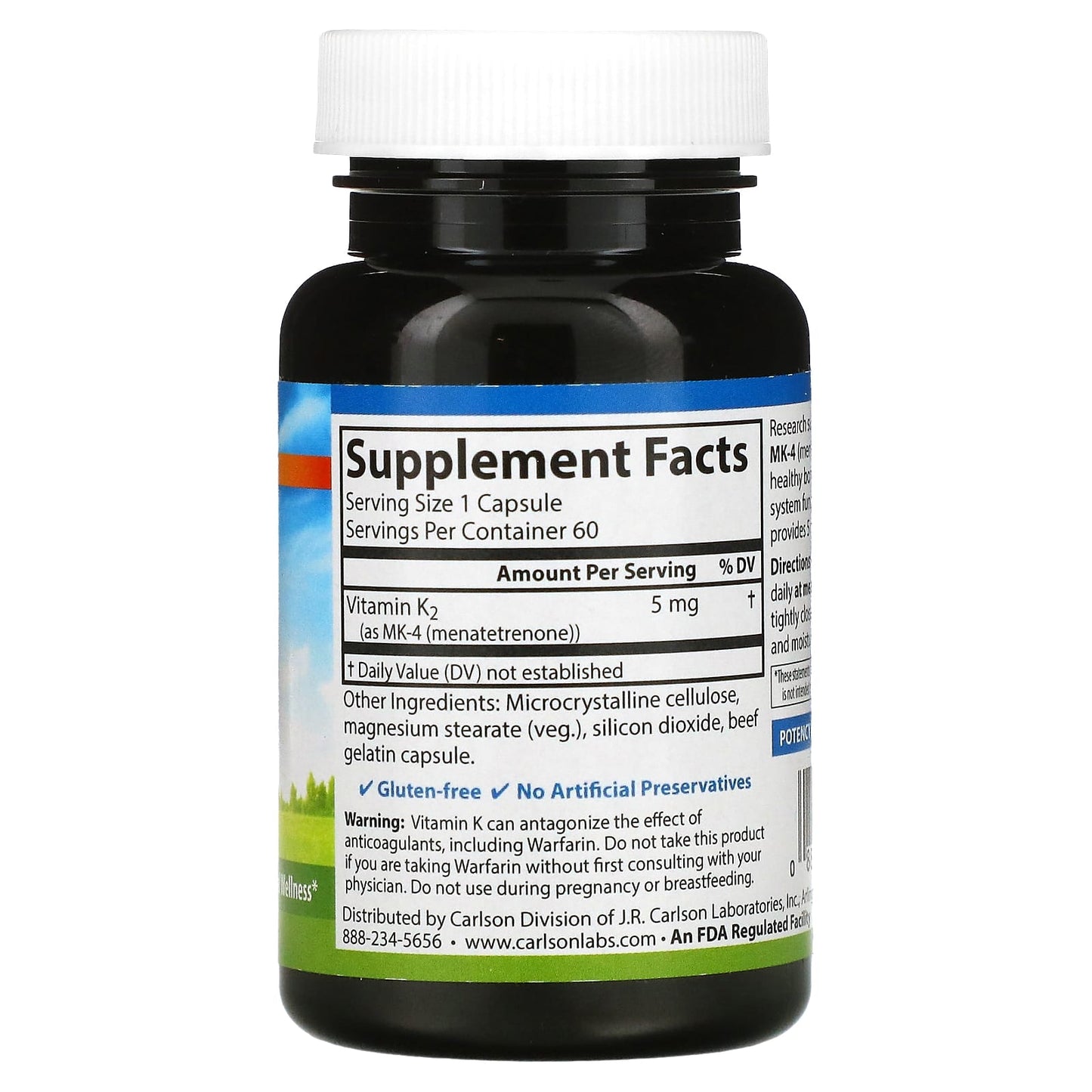 Supplement bottle with label showing 'Supplement Facts' on a white background