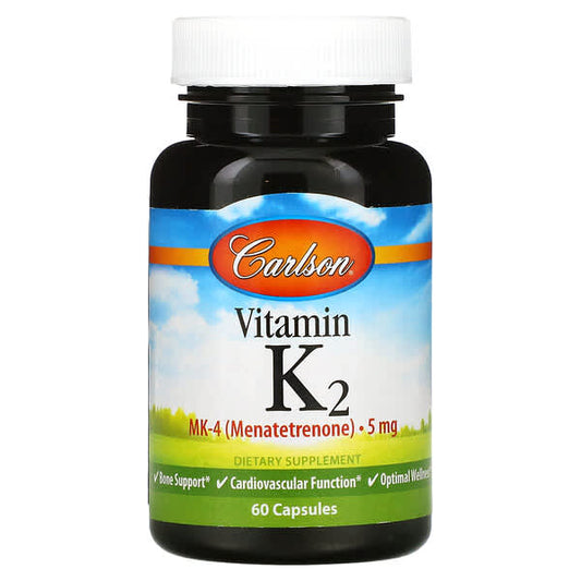 Carson Vitamin K2 dietary supplement bottle on a white background