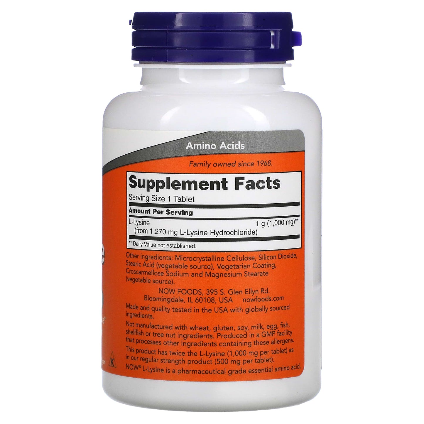 supplement facts on a white background