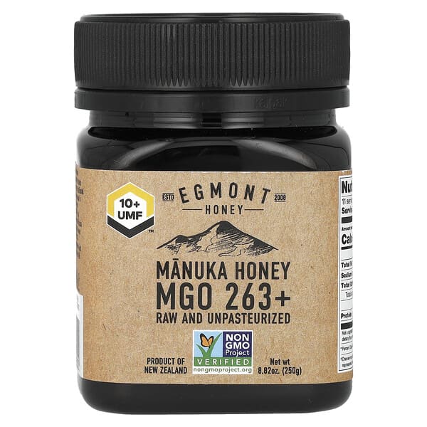 Egmont Manuka Honey Raw and Unpasteurized UMF 10+, MGO 263+ (250 G)
