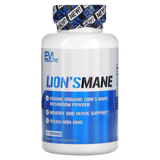 Evlution Nutrition, Lion's Mane, 60 Veggie Capsules