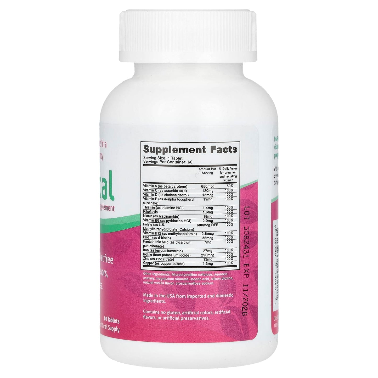 Fairhaven Health, Peapod, Supplément de Multivitamines Prénatales, 60 Comprimés