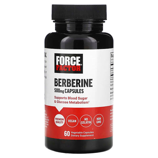 Force Factor Berberine supplement bottle on a white background