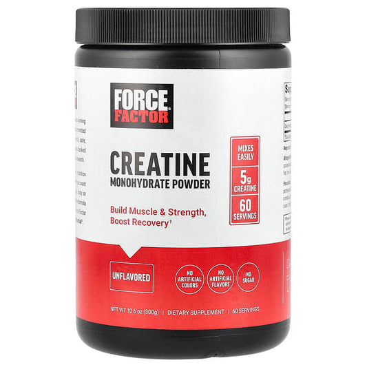 Force Factor Creatine Monohydrate Powder container on a white background