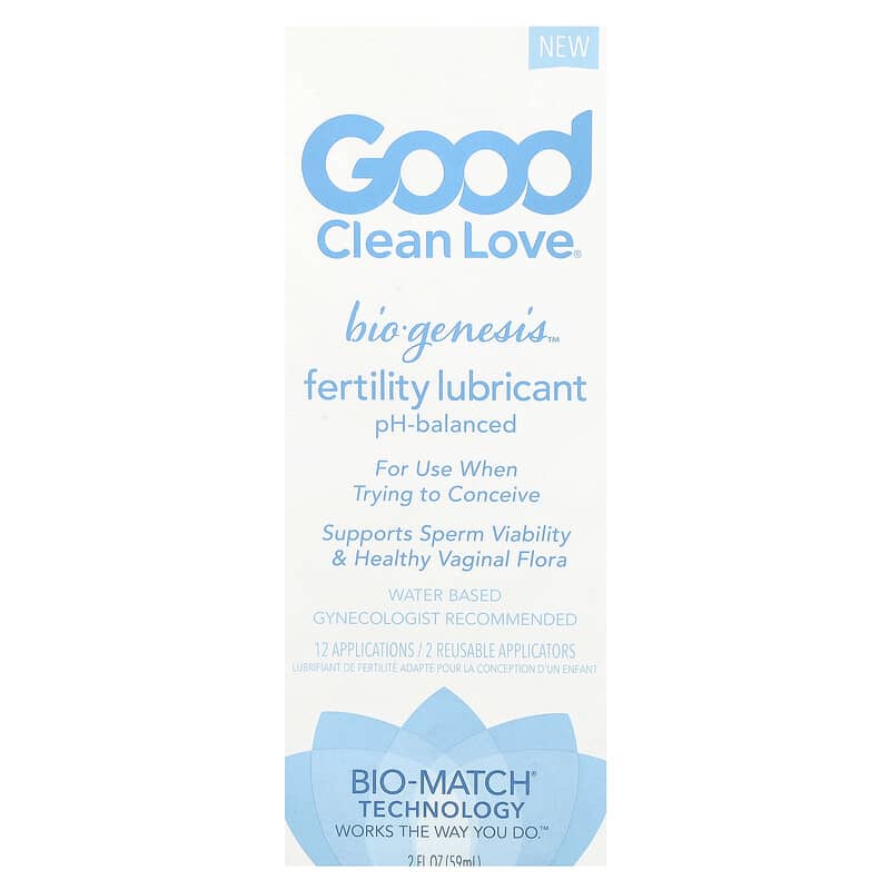 Good Clean Love biogenesis fertility lubricant packaging on a white background