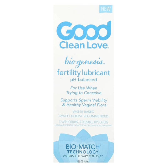 Good Clean Love biogenesis fertility lubricant packaging on a white background